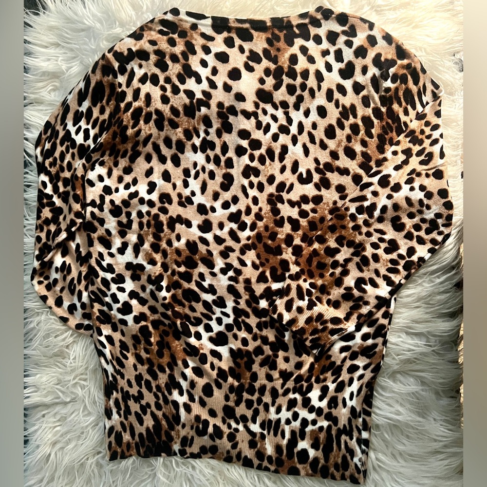 Grace Leopard Print Crystal Button Up Cardigan! S… - image 4